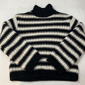 Black and cream knit sweater